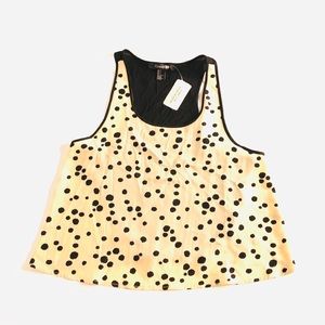 Forever 21 NWT polka dot sleeveless blouse